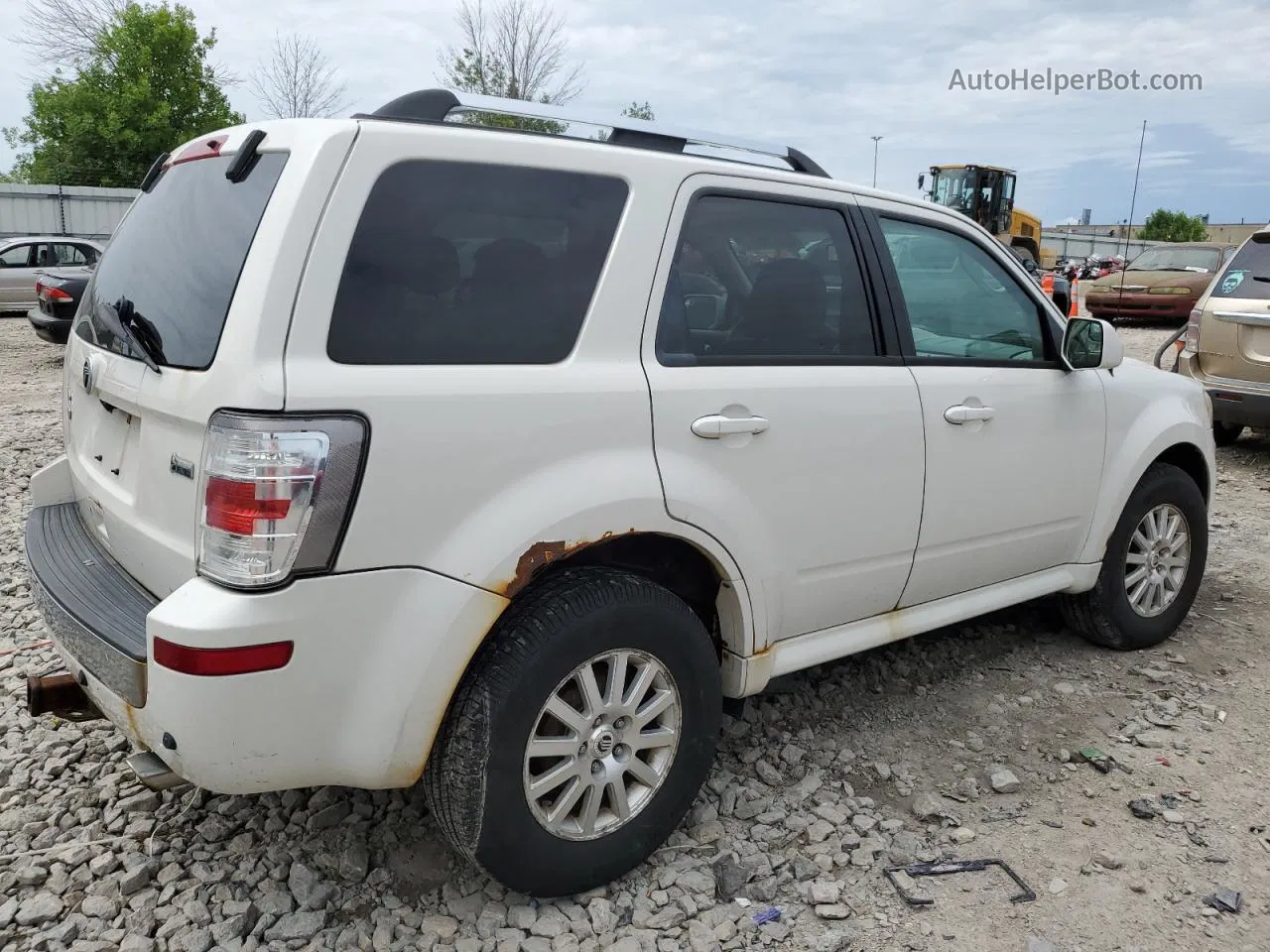 2010 Mercury Mariner Premier White vin: 4M2CN9HGXAKJ28248