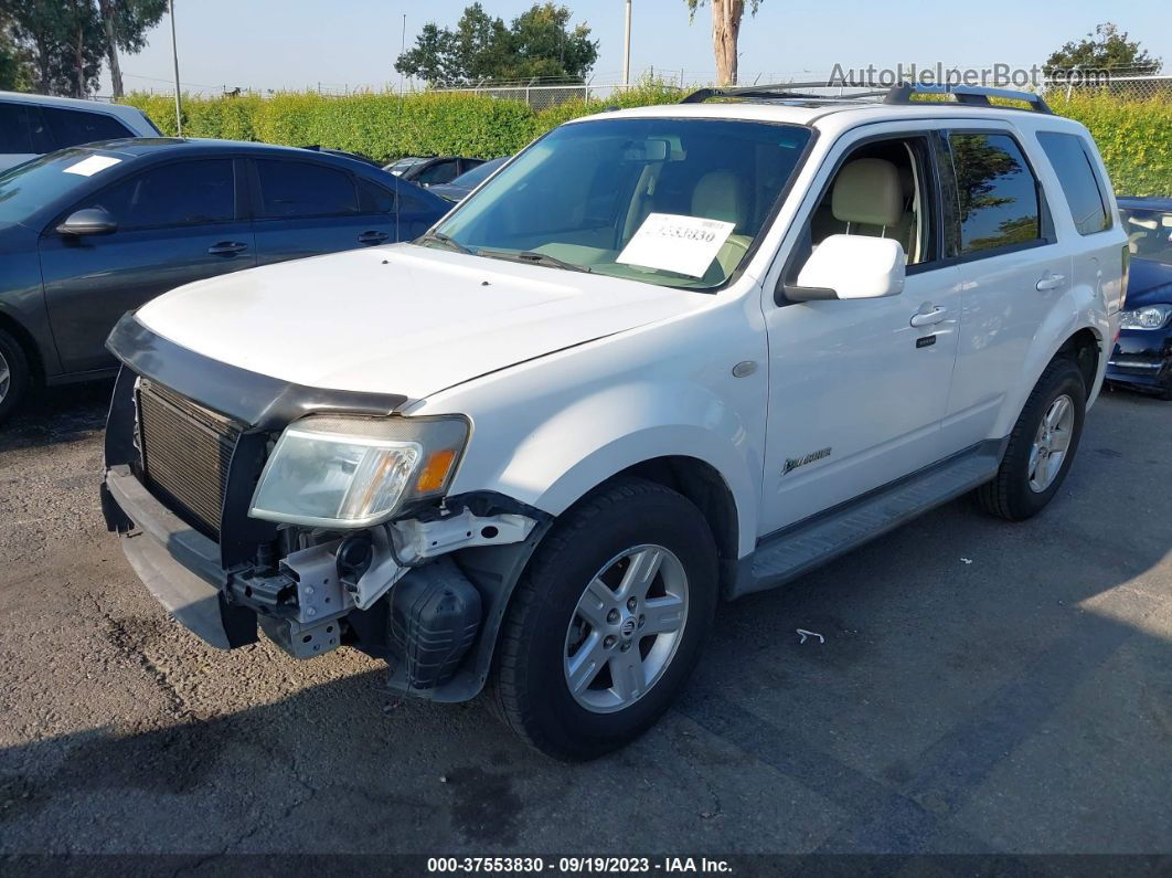 2008 Mercury Mariner   White vin: 4M2CU29H48KJ50001