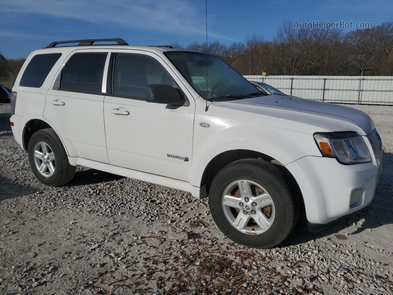 2008 Mercury Mariner Hev White vin: 4M2CU29H98KJ08052