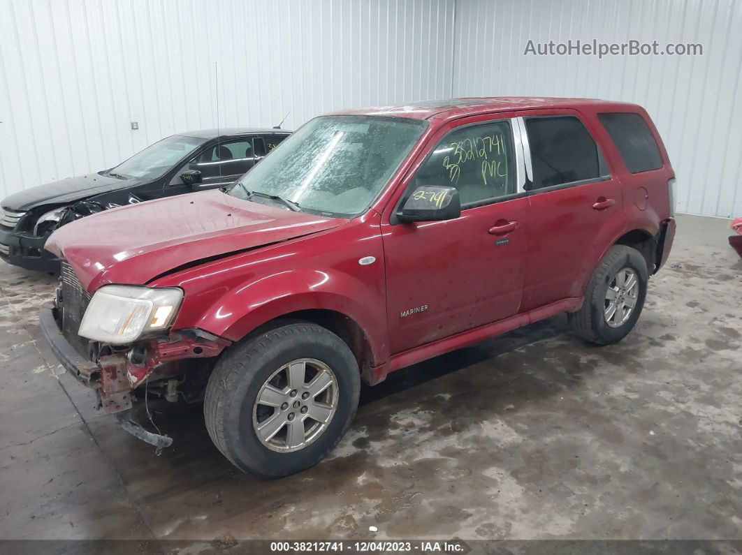 2008 Mercury Mariner V6 Red vin: 4M2CU81168KJ07278