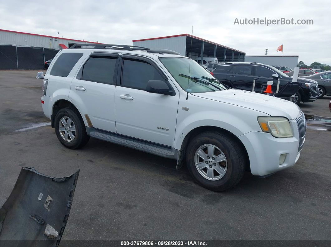 2008 Mercury Mariner   White vin: 4M2CU81168KJ27479