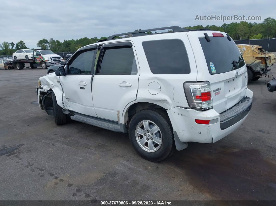 2008 Mercury Mariner   White vin: 4M2CU81168KJ27479