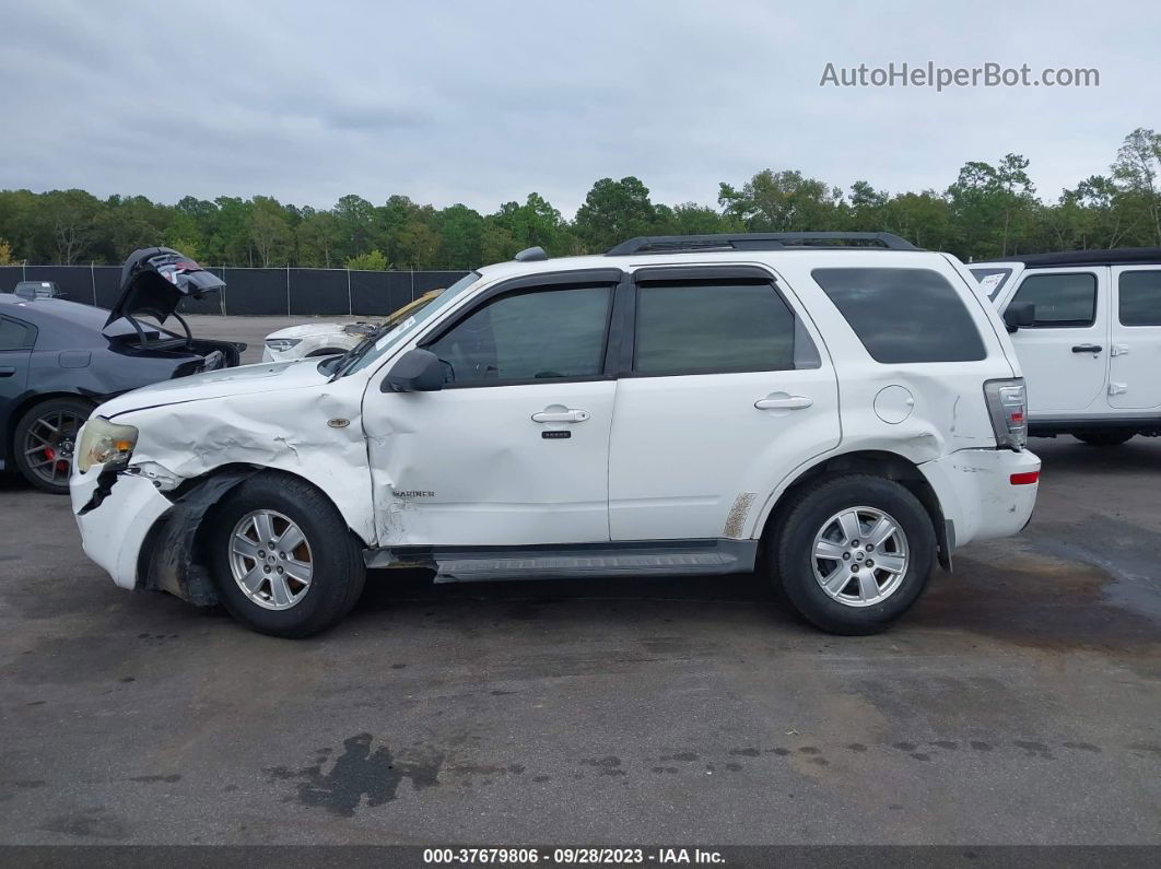 2008 Mercury Mariner   White vin: 4M2CU81168KJ27479