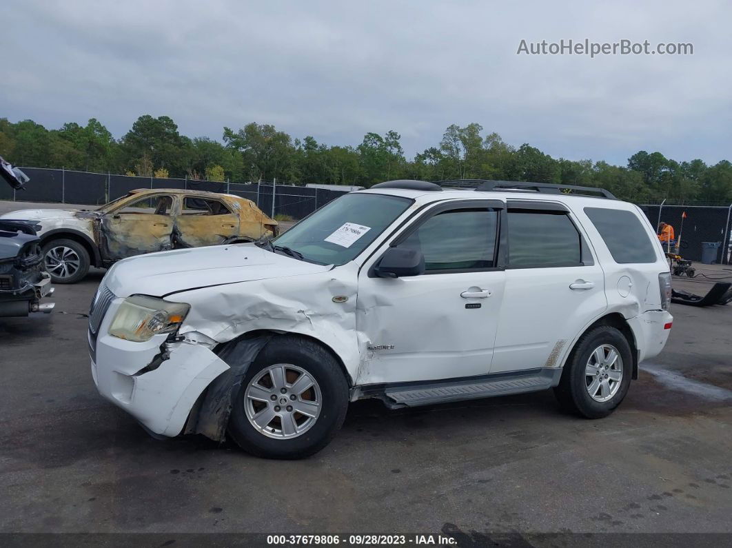 2008 Mercury Mariner   White vin: 4M2CU81168KJ27479