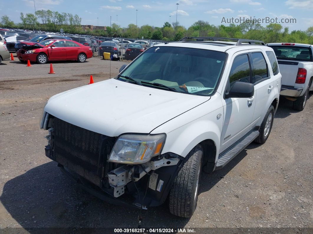 2008 Mercury Mariner V6 White vin: 4M2CU81168KJ53614