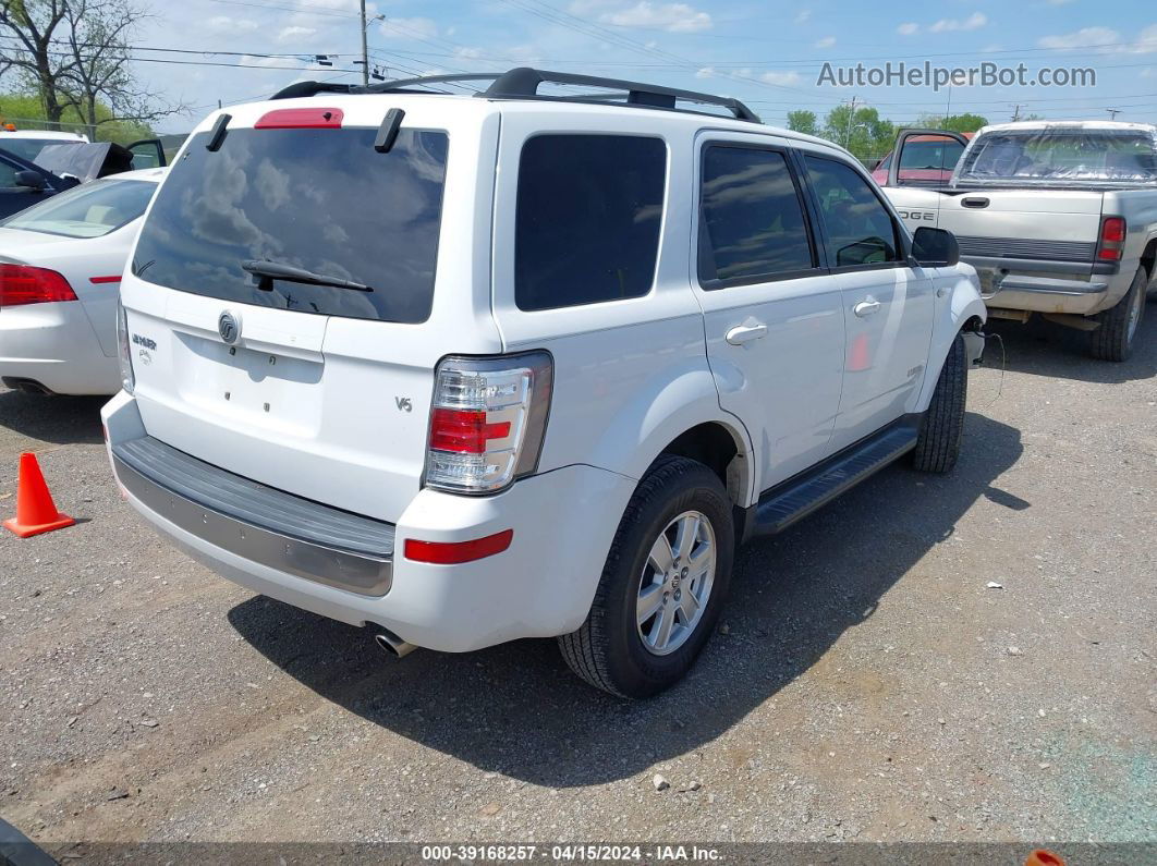 2008 Mercury Mariner V6 White vin: 4M2CU81168KJ53614