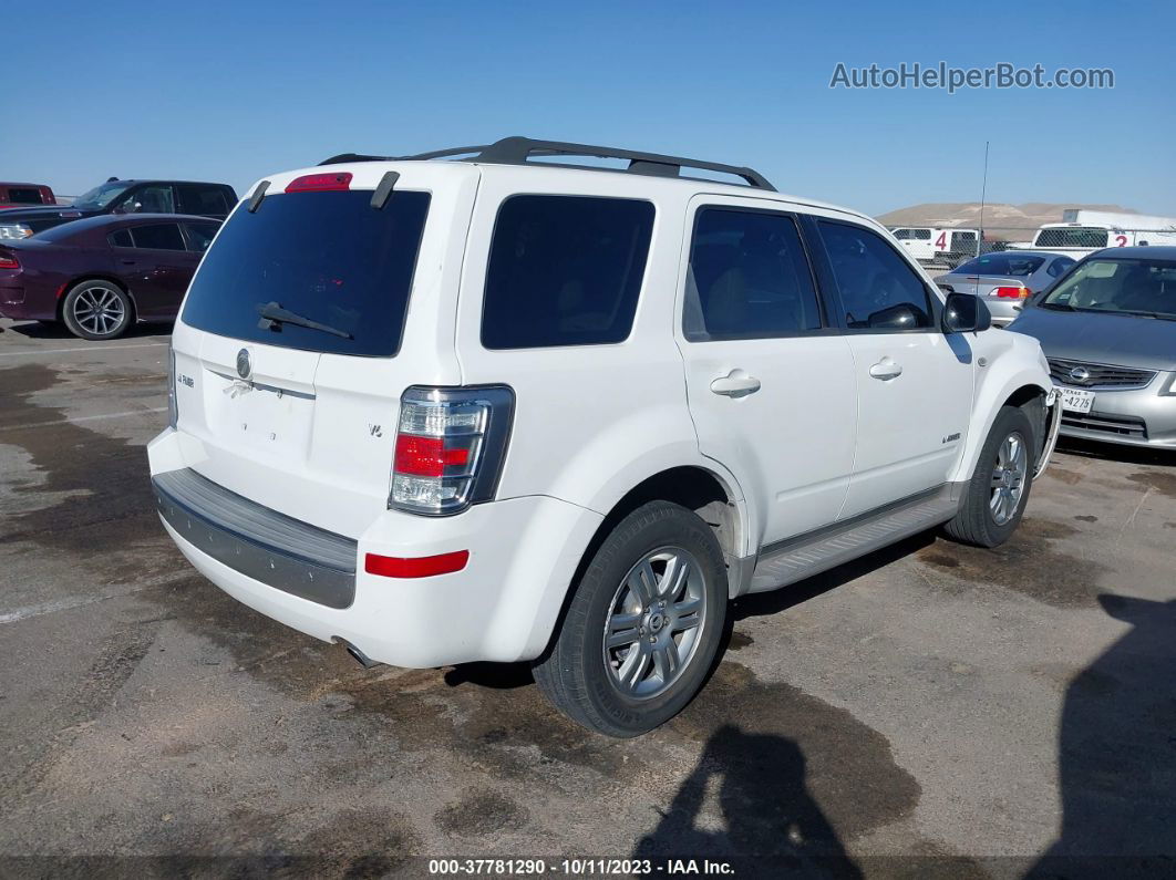 2008 Mercury Mariner V6 White vin: 4M2CU811X8KJ53115