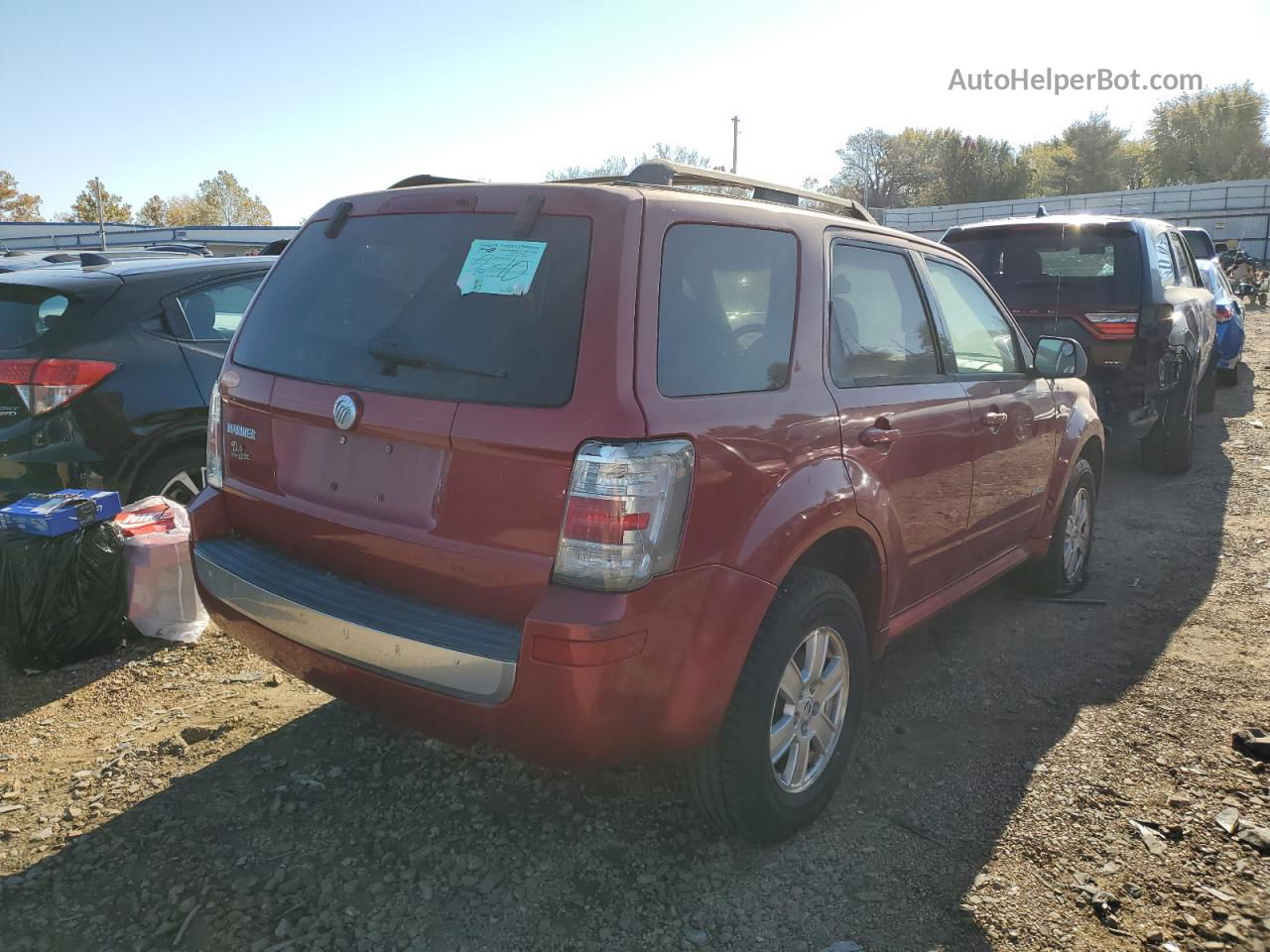 2008 Mercury Mariner  Red vin: 4M2CU81Z48KJ34663