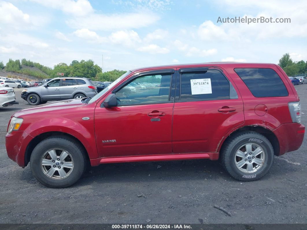 2008 Mercury Mariner I4 Red vin: 4M2CU81Z88KJ50767