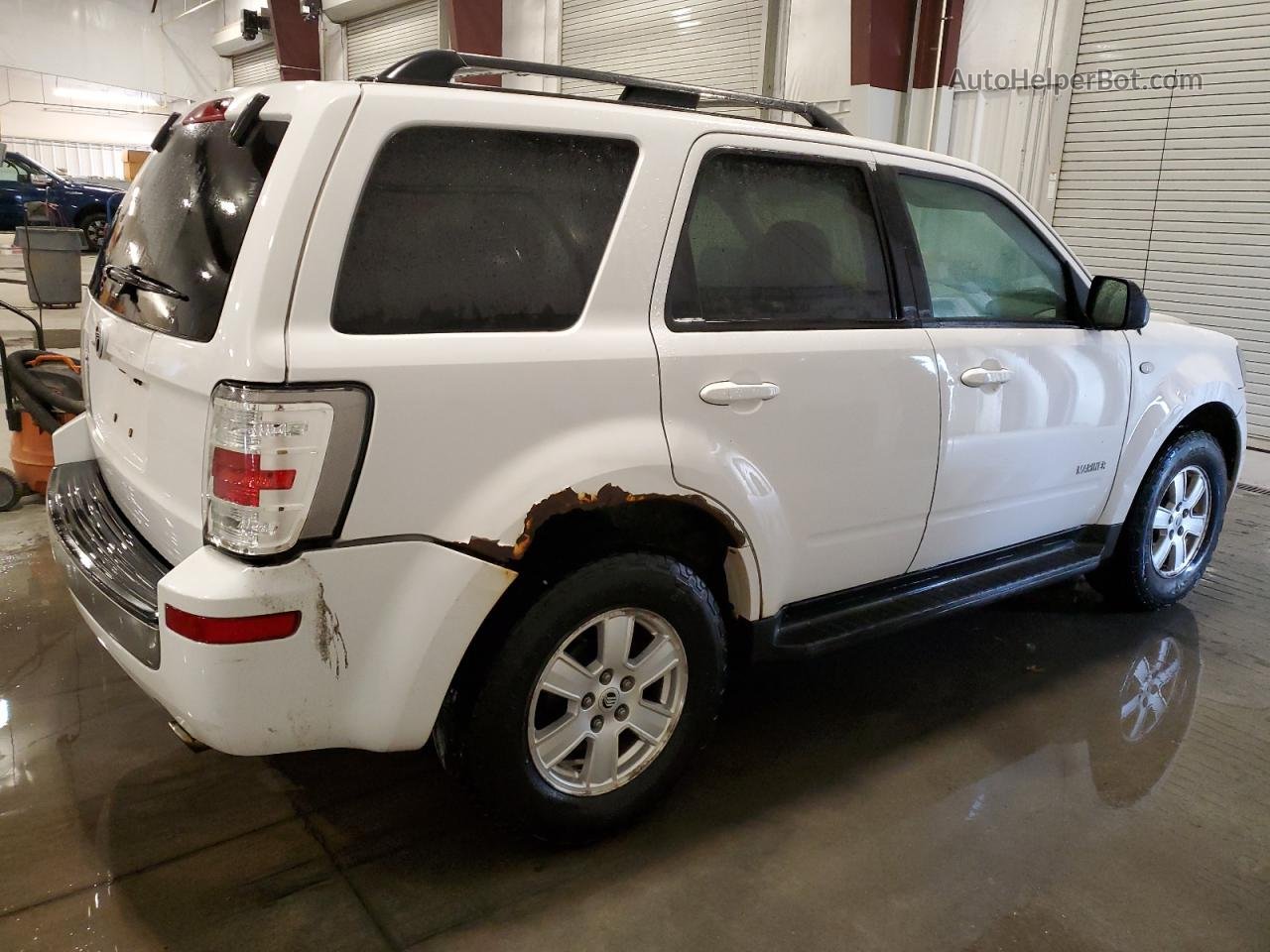 2008 Mercury Mariner  White vin: 4M2CU81Z98KJ02663