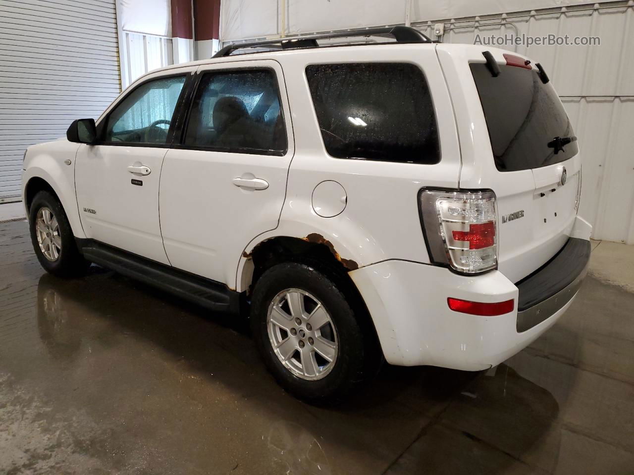 2008 Mercury Mariner  White vin: 4M2CU81Z98KJ02663