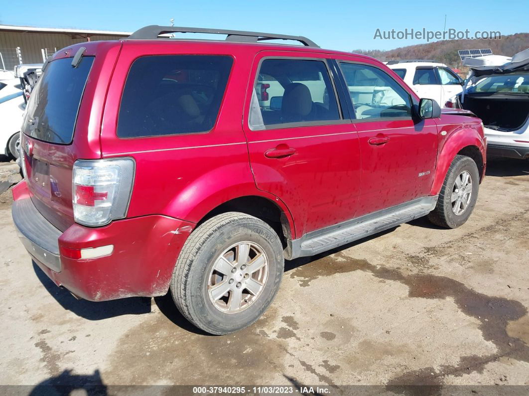 2008 Mercury Mariner I4 Red vin: 4M2CU81ZX8KJ14109