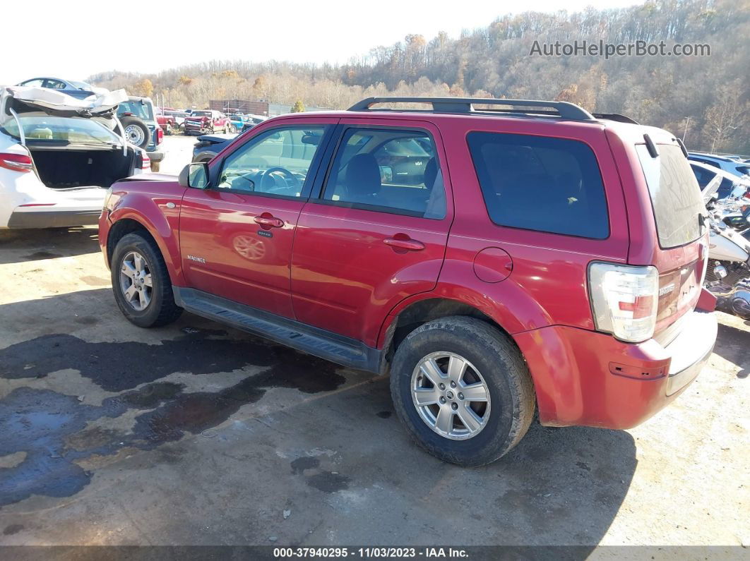 2008 Mercury Mariner I4 Red vin: 4M2CU81ZX8KJ14109