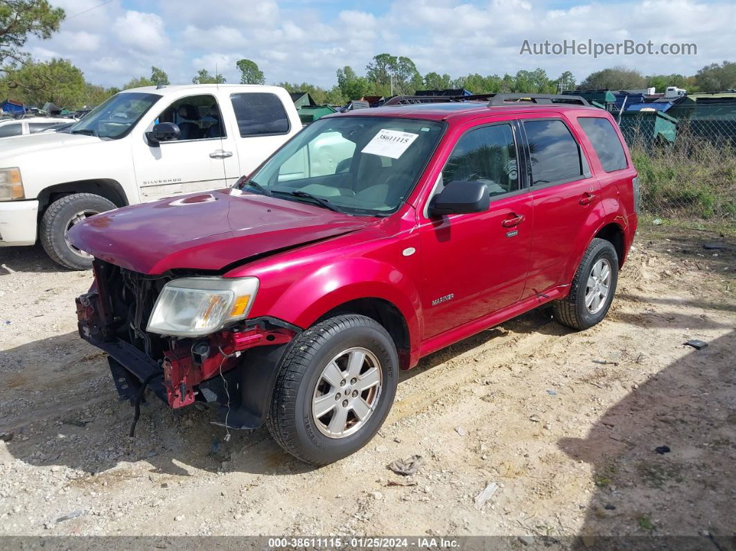 2008 Mercury Mariner I4 Red vin: 4M2CU81ZX8KJ47160