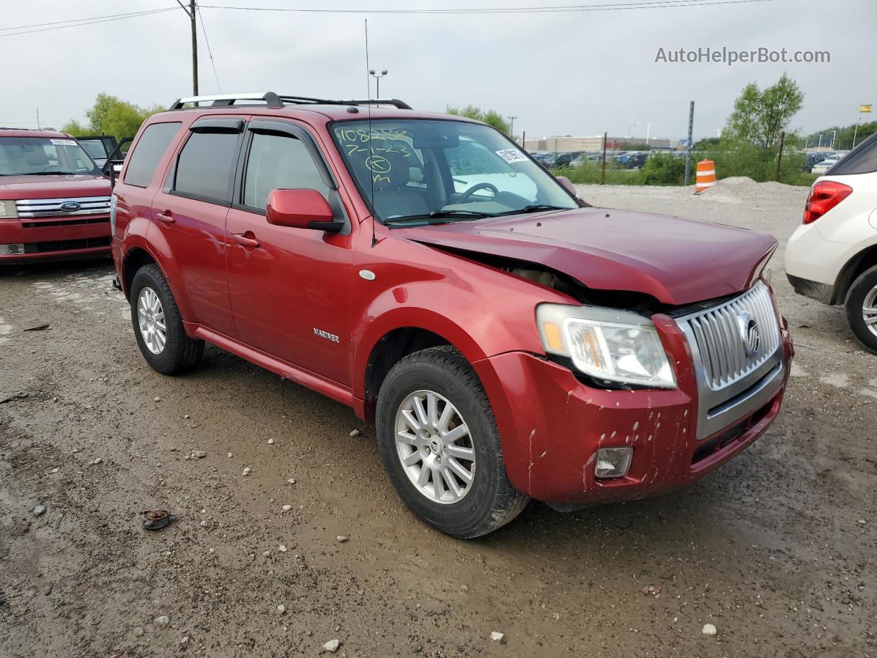 2008 Mercury Mariner Premier Red vin: 4M2CU87118KJ34430