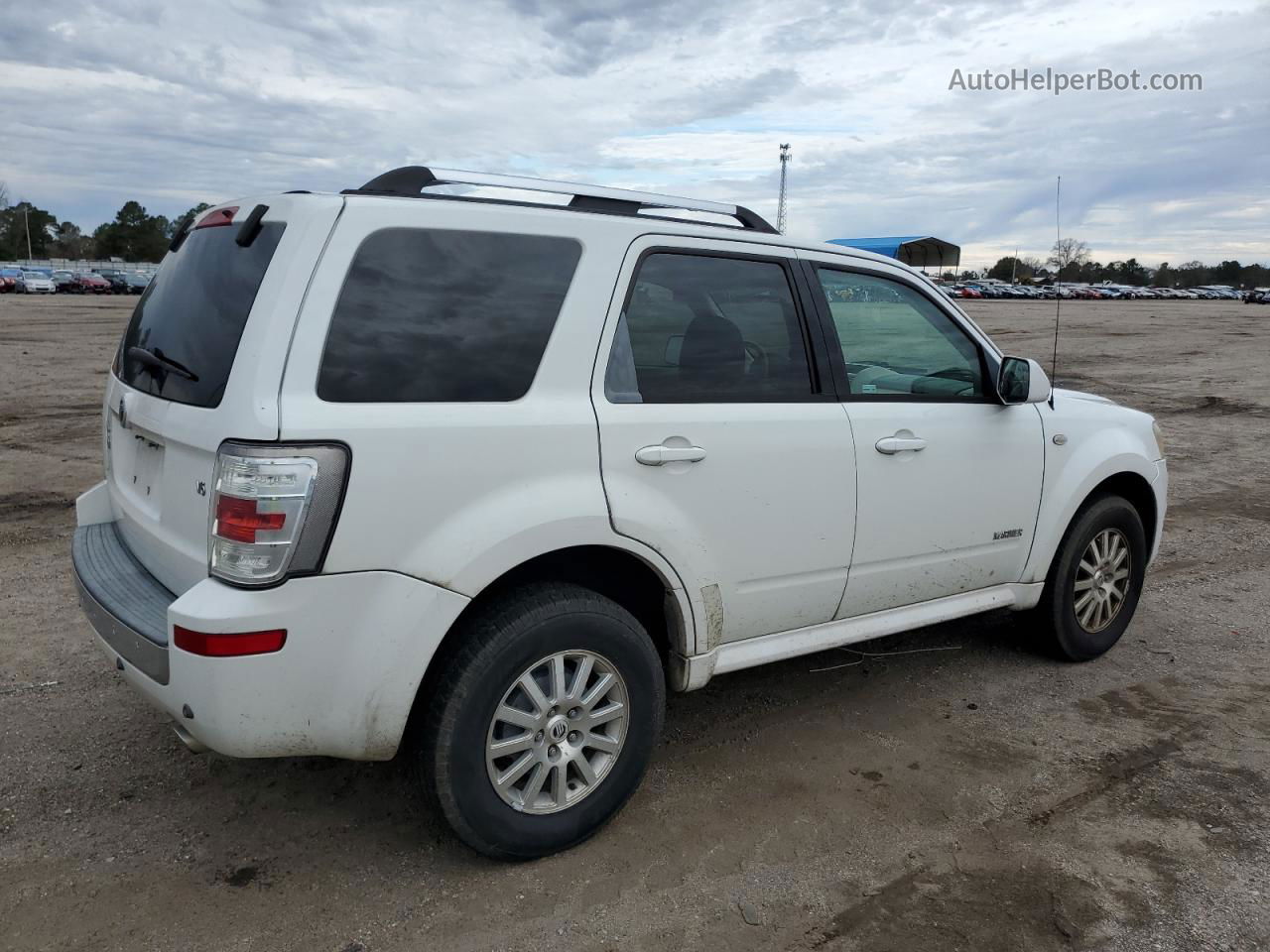 2008 Mercury Mariner Premier White vin: 4M2CU87118KJ47050