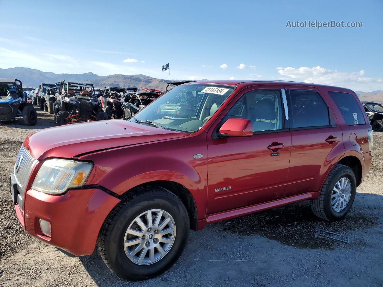 2008 Mercury Mariner Premier Бордовый vin: 4M2CU87128KJ06992