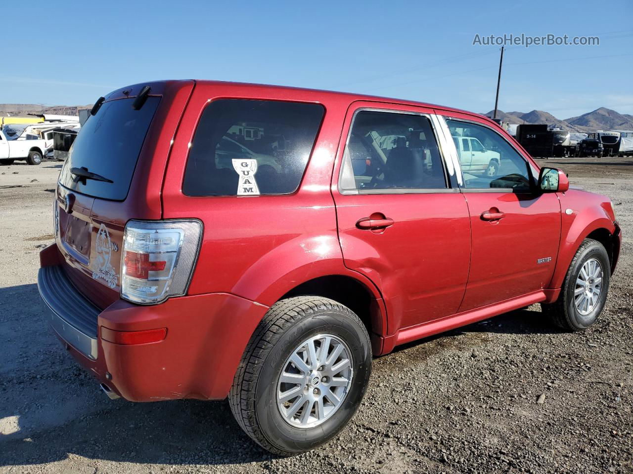 2008 Mercury Mariner Premier Burgundy vin: 4M2CU87128KJ06992