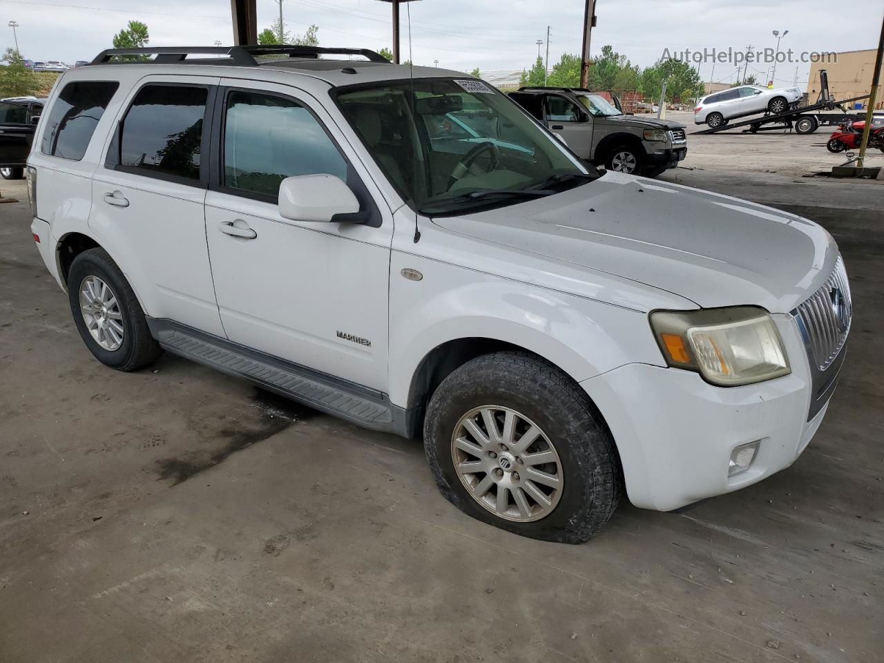 2008 Mercury Mariner Premier White vin: 4M2CU87198KJ00915