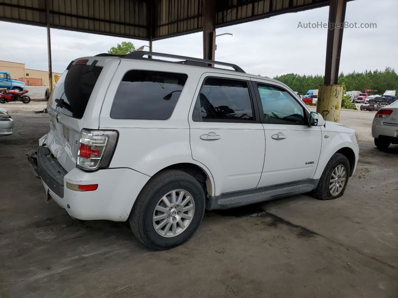 2008 Mercury Mariner Premier White vin: 4M2CU87198KJ00915