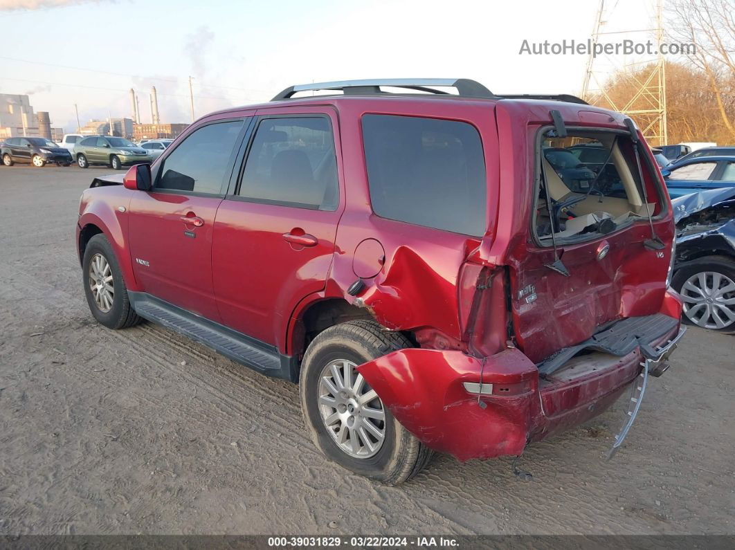 2008 Mercury Mariner Premier Red vin: 4M2CU87198KJ20288