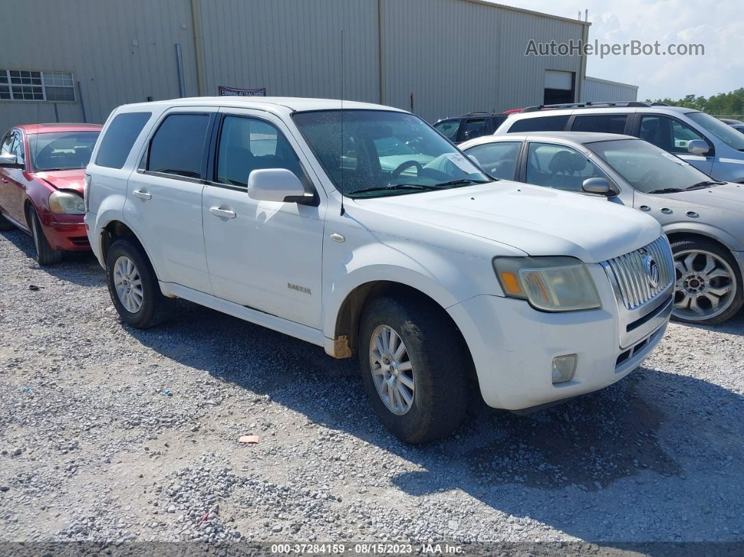 2008 Mercury Mariner Premier White vin: 4M2CU87198KJ37575