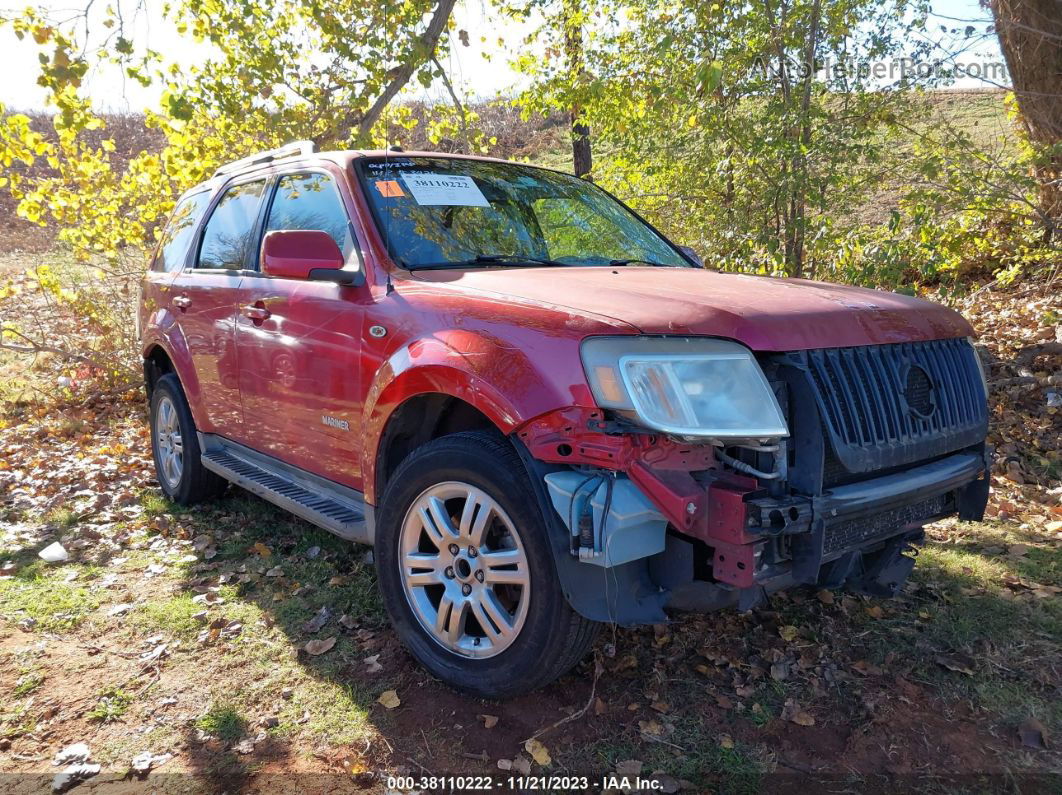 2008 Mercury Mariner Premier Red vin: 4M2CU87198KJ54330