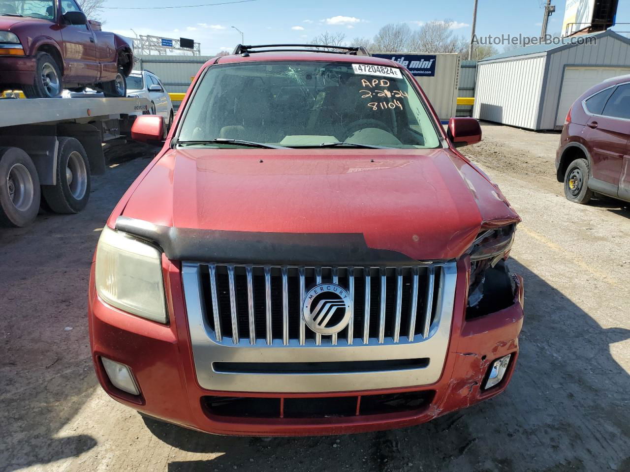 2008 Mercury Mariner Premier Red vin: 4M2CU871X8KJ49007