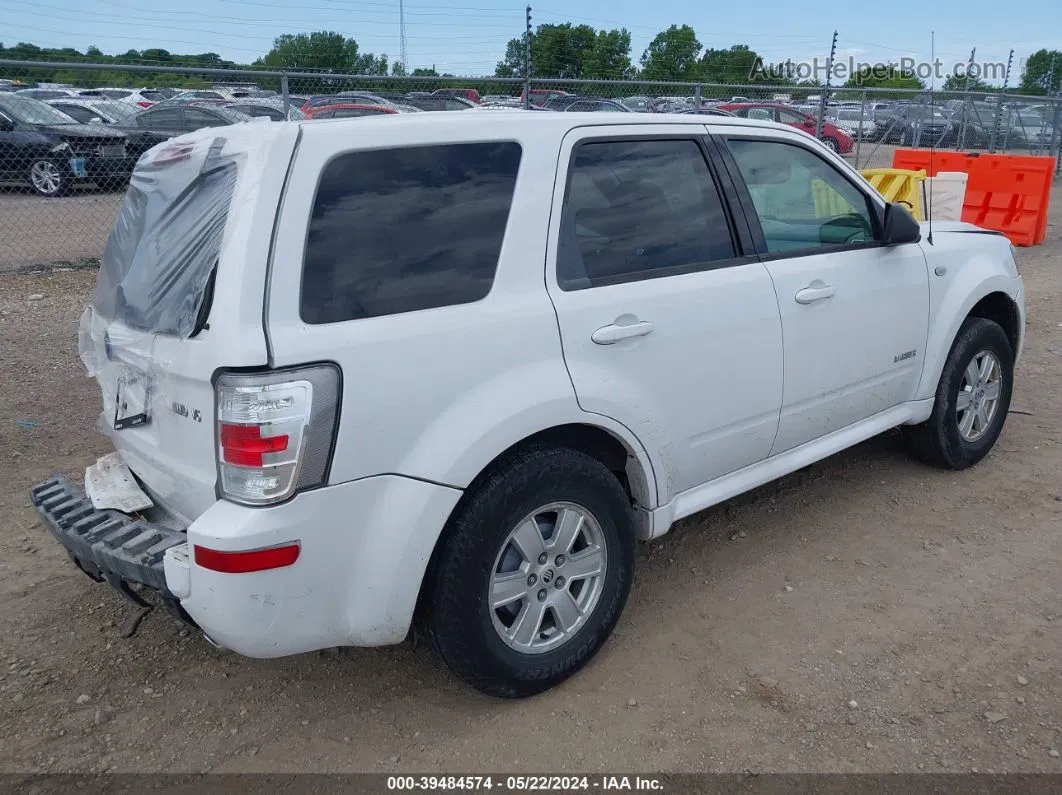 2008 Mercury Mariner V6 White vin: 4M2CU91118KJ17044