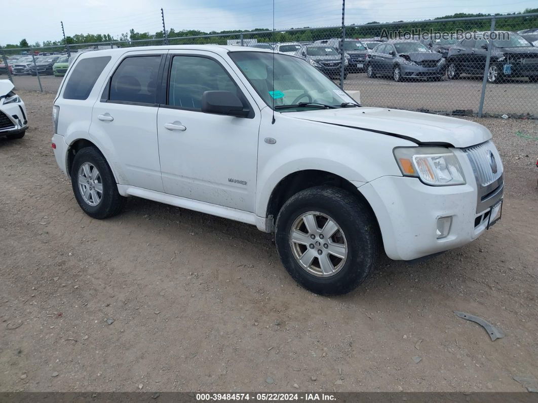 2008 Mercury Mariner V6 White vin: 4M2CU91118KJ17044