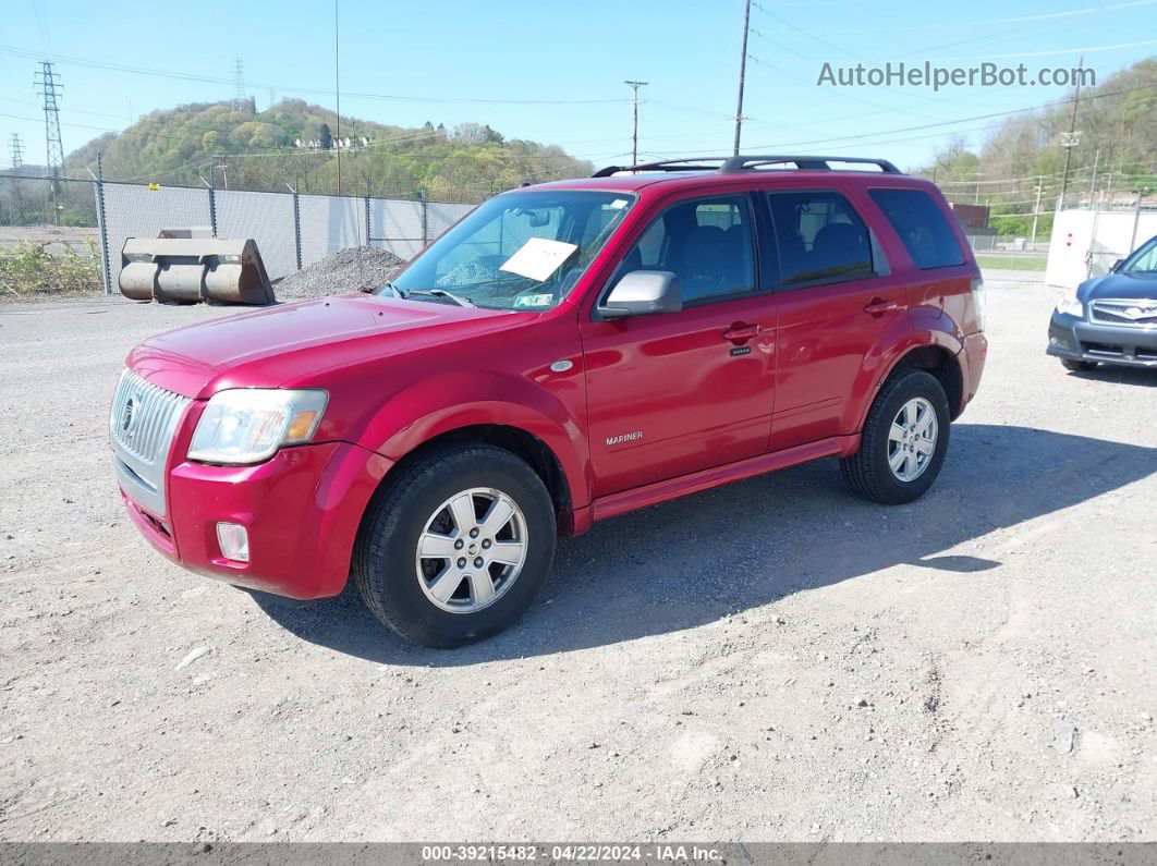 2008 Mercury Mariner V6 Red vin: 4M2CU91118KJ47158