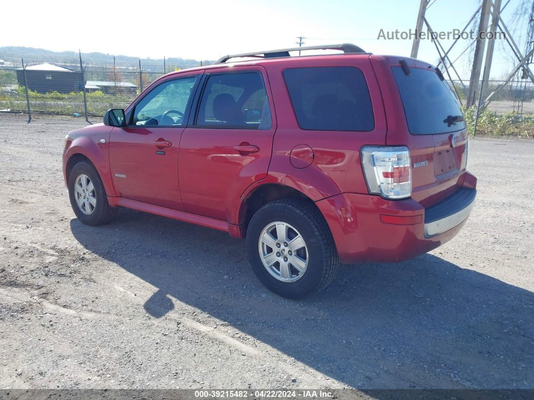 2008 Mercury Mariner V6 Red vin: 4M2CU91118KJ47158