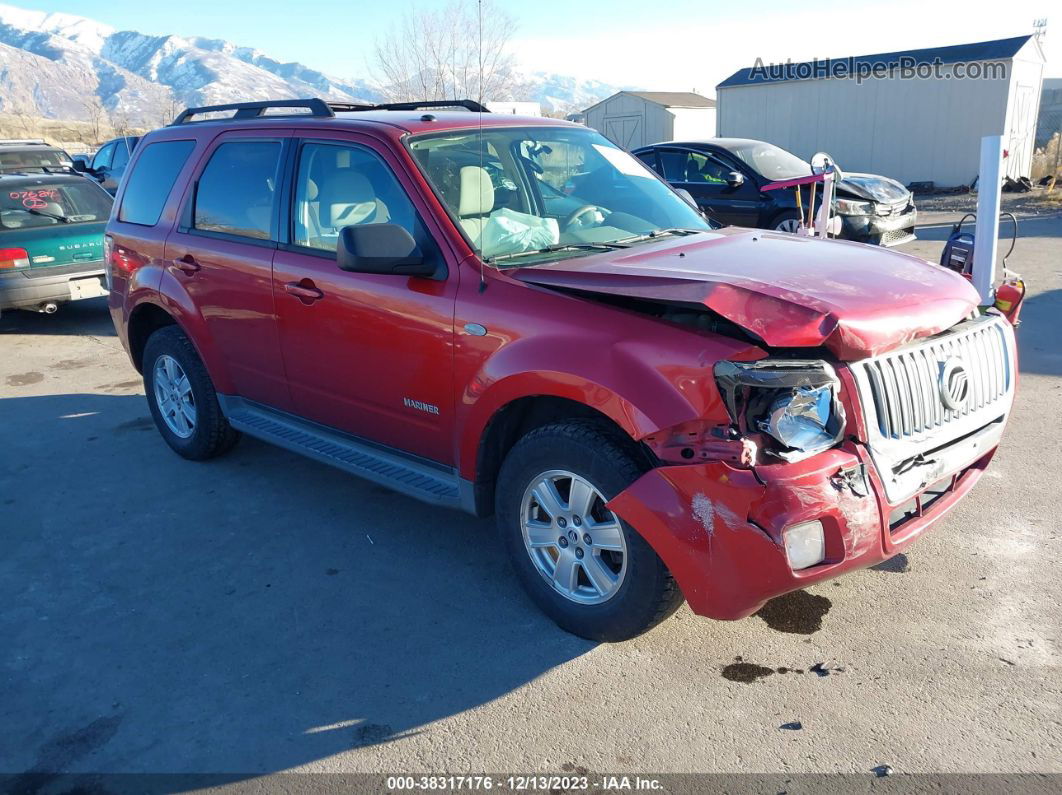 2008 Mercury Mariner V6 Red vin: 4M2CU91118KJ54109