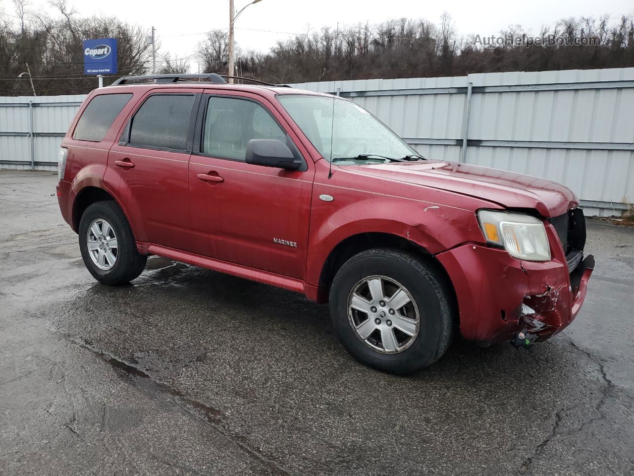 2008 Mercury Mariner  Темно-бордовый vin: 4M2CU91138KJ20821