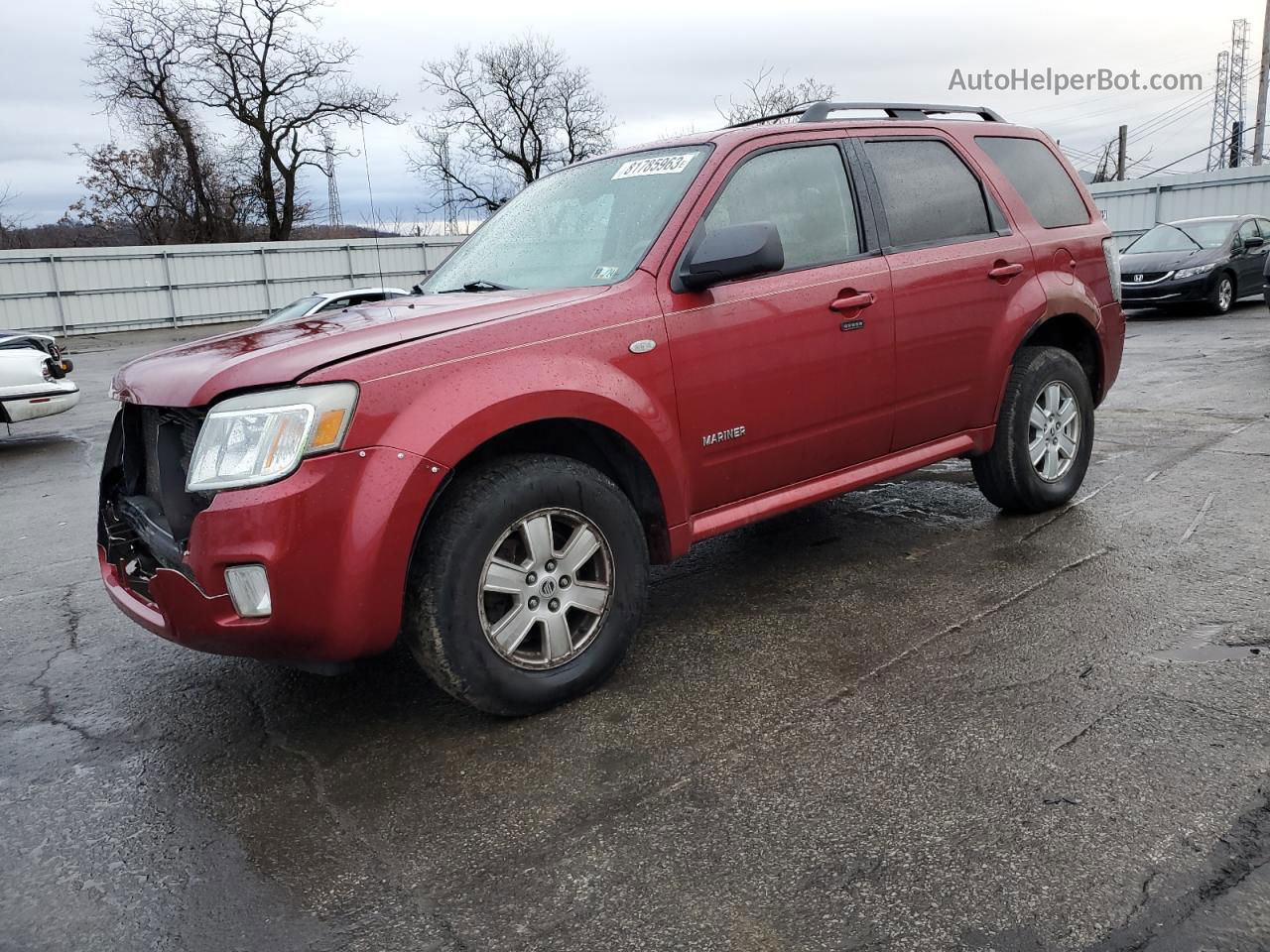 2008 Mercury Mariner  Maroon vin: 4M2CU91138KJ20821