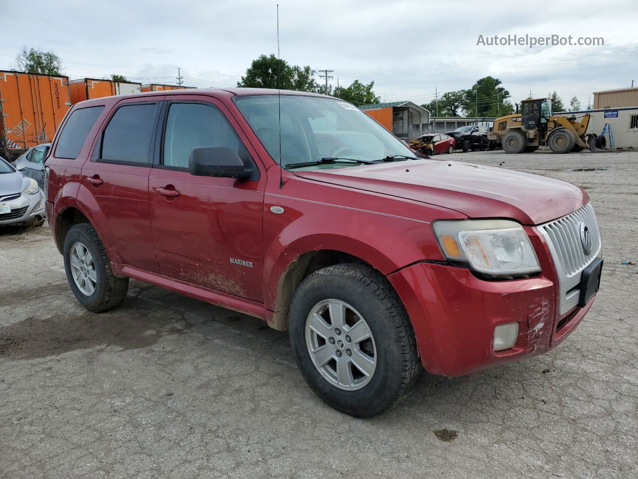 2008 Mercury Mariner  Темно-бордовый vin: 4M2CU91138KJ47615