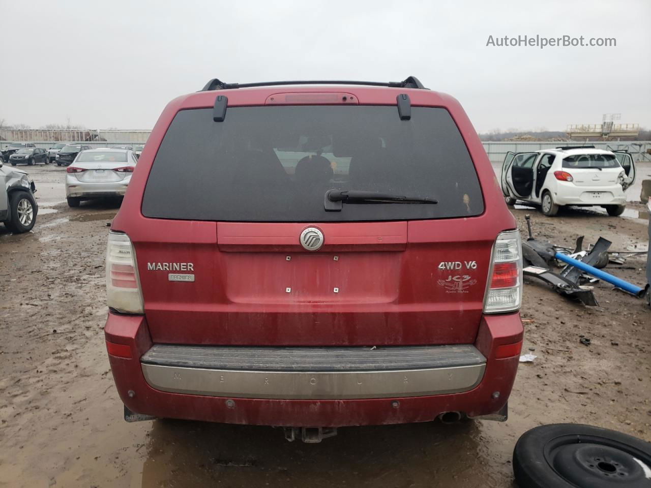 2008 Mercury Mariner Premier Red vin: 4M2CU97118KJ30089