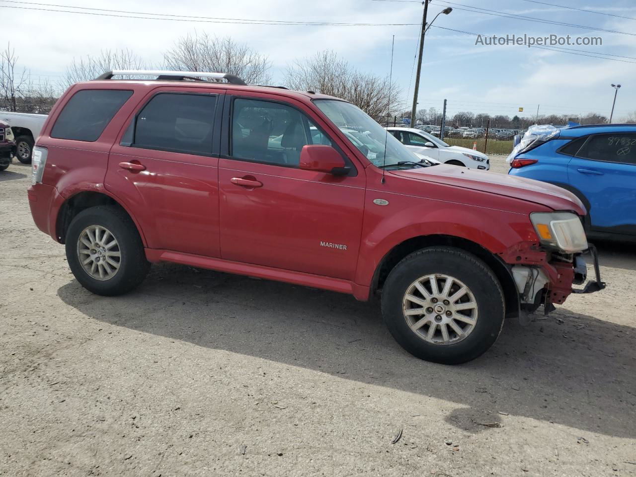 2008 Mercury Mariner Premier Red vin: 4M2CU97148KJ05090