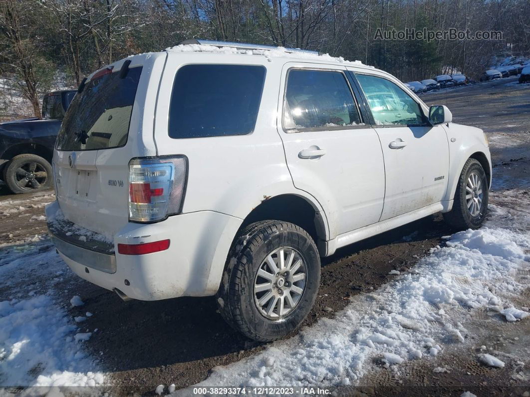 2008 Mercury Mariner Premier White vin: 4M2CU97148KJ22696