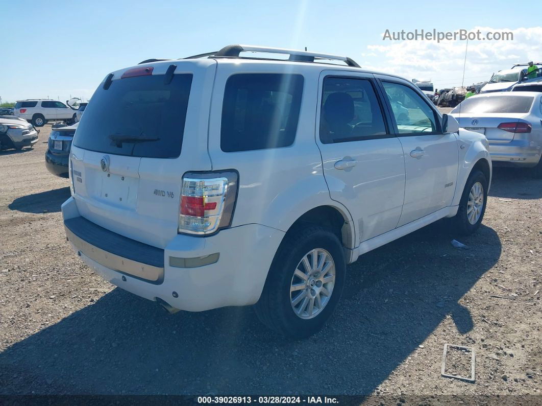 2008 Mercury Mariner Premier White vin: 4M2CU97148KJ33410