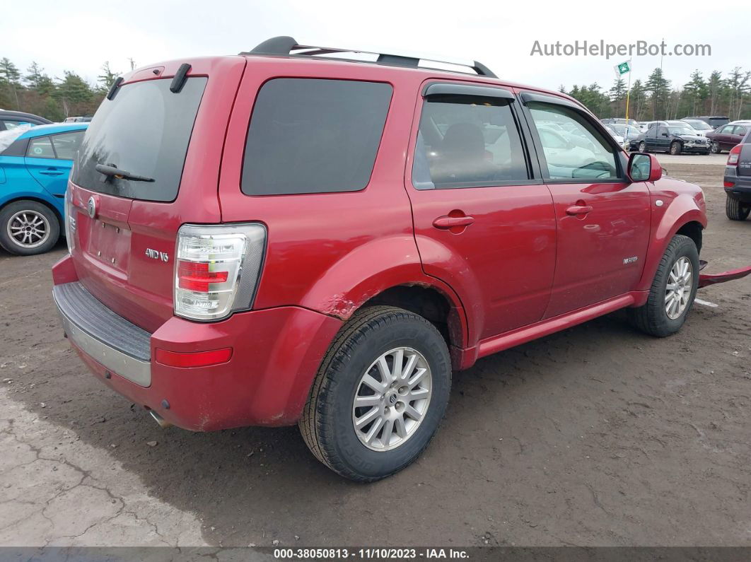 2008 Mercury Mariner Premier Red vin: 4M2CU97158KJ25686