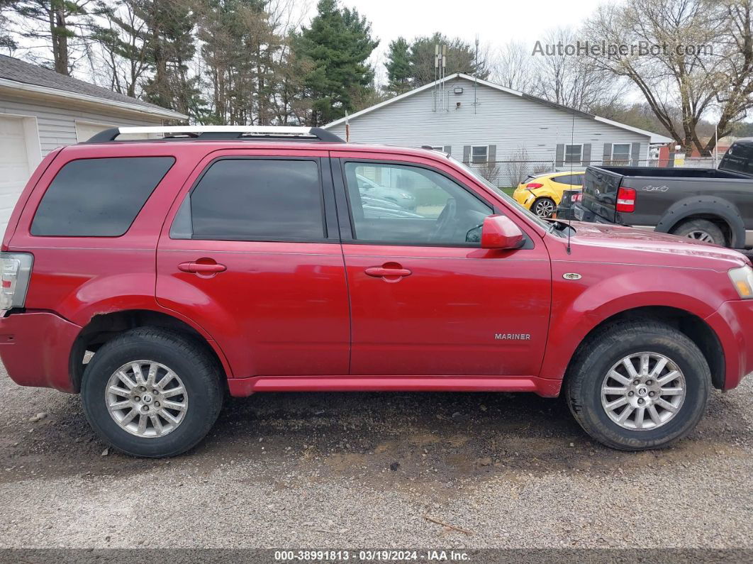 2008 Mercury Mariner Premier Red vin: 4M2CU97158KJ28829