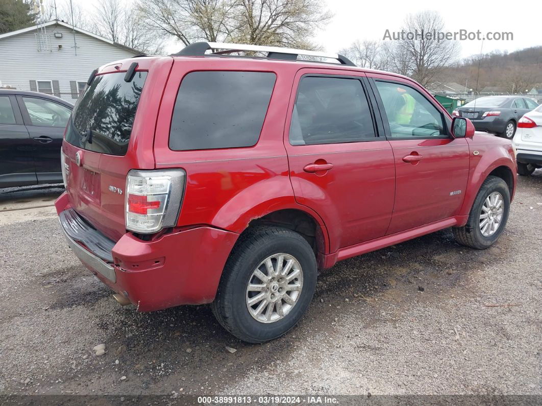 2008 Mercury Mariner Premier Red vin: 4M2CU97158KJ28829