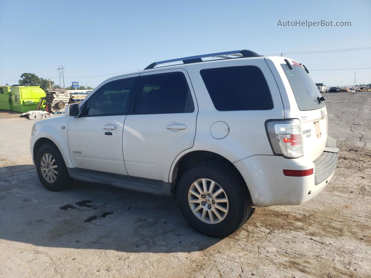 2008 Mercury Mariner Premier White vin: 4M2CU97158KJ46635