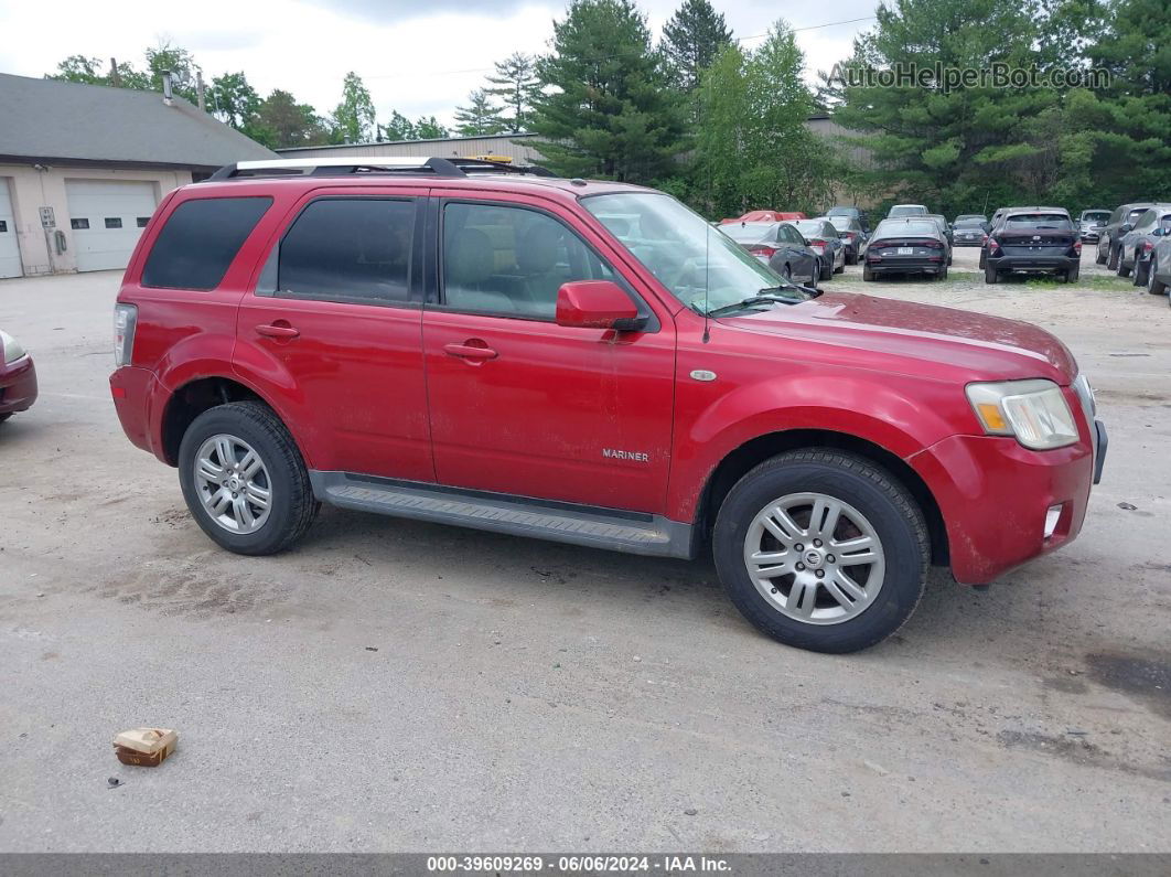 2008 Mercury Mariner Premier Red vin: 4M2CU971X8KJ43343