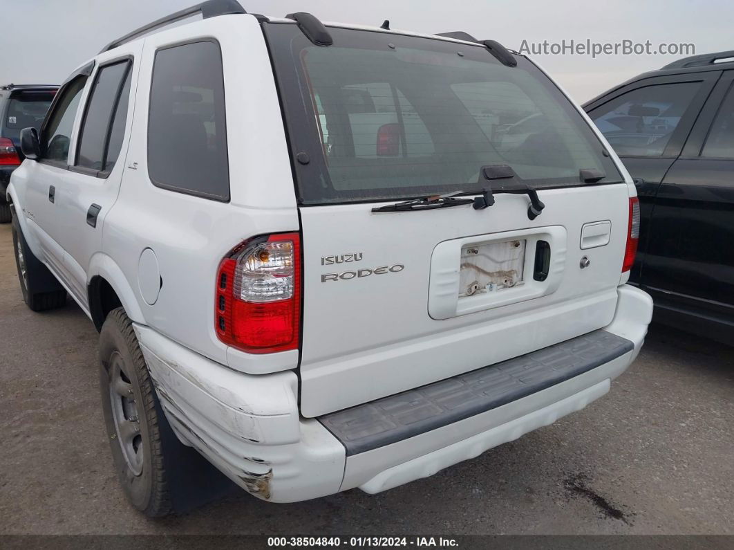 2001 Isuzu Rodeo Ls/lse/s White vin: 4S2CK58W214344084