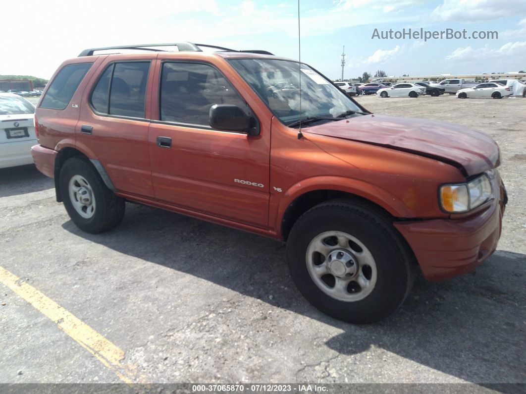 2001 Isuzu Rodeo S/ls/lse Orange vin: 4S2CK58W314339878