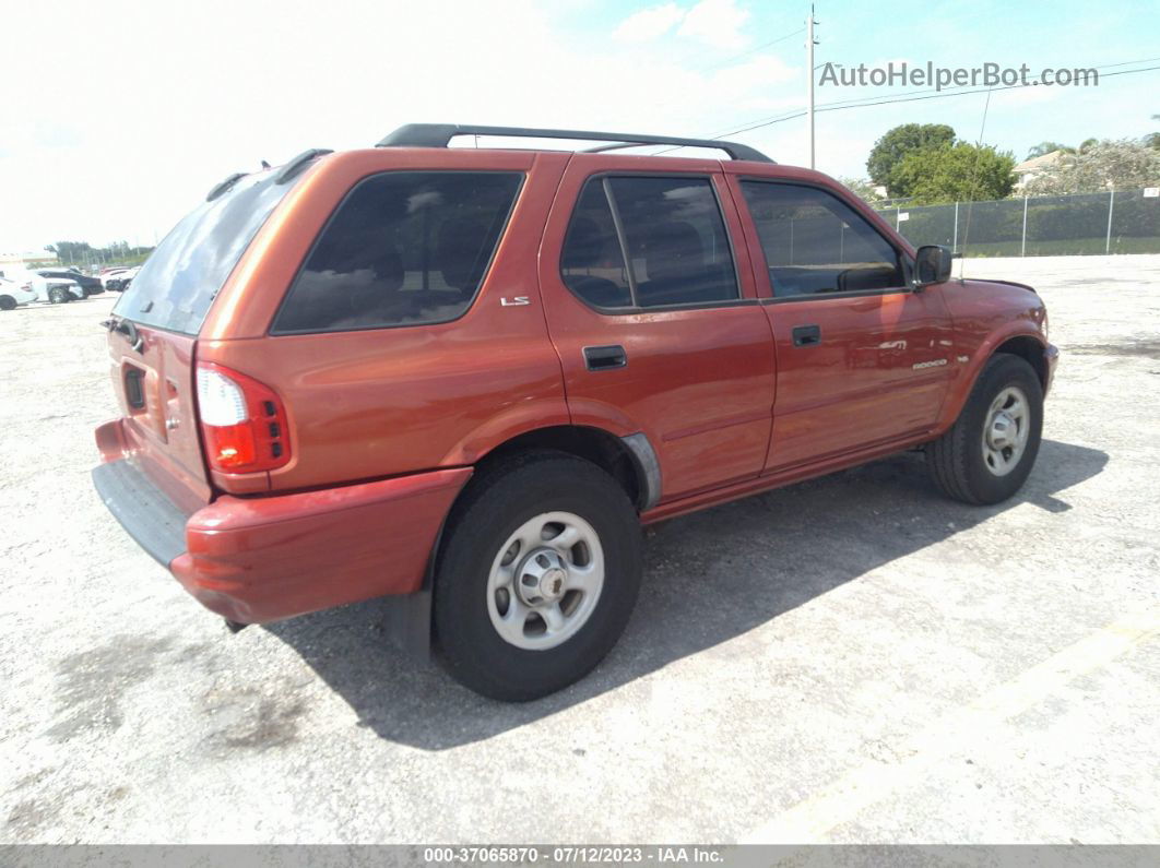 2001 Isuzu Rodeo S/ls/lse Orange vin: 4S2CK58W314339878