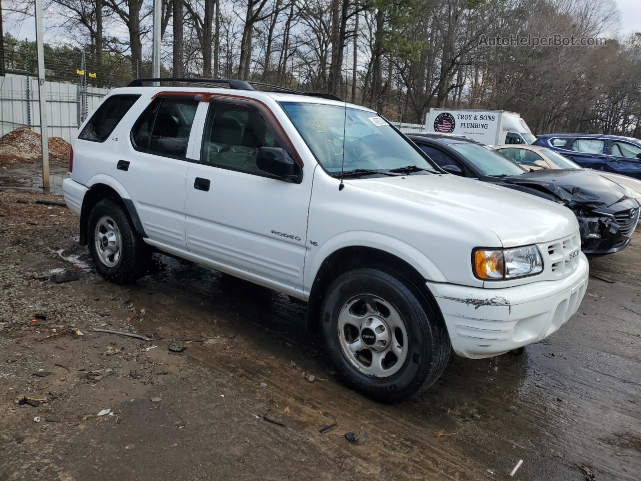 2001 Isuzu Rodeo S White vin: 4S2CK58W414349061