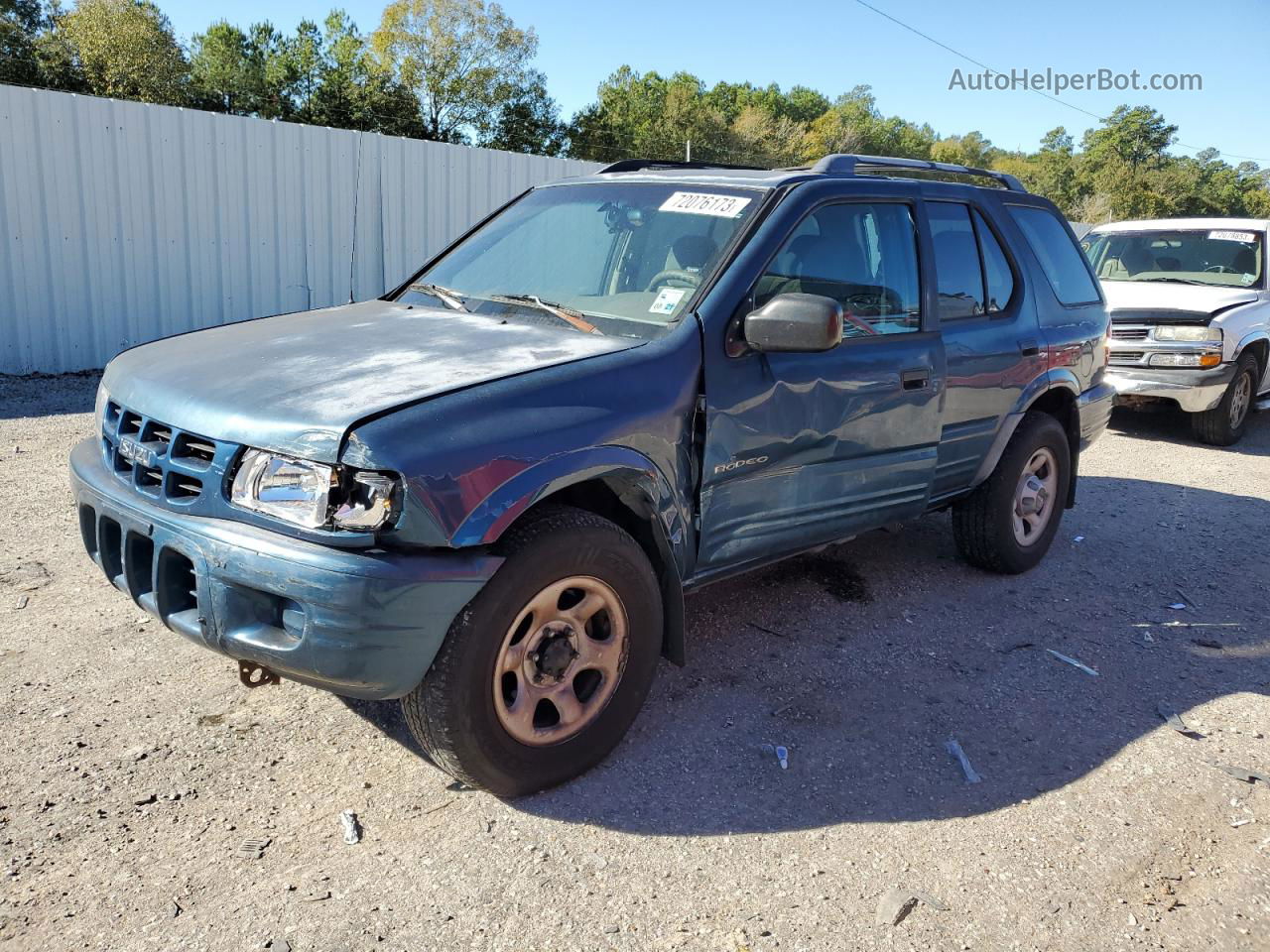 2001 Isuzu Rodeo S Blue vin: 4S2CK58W614339910